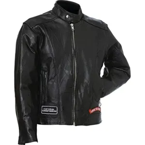 Diamond Plate Leather Motorcycle Jacket- 4X