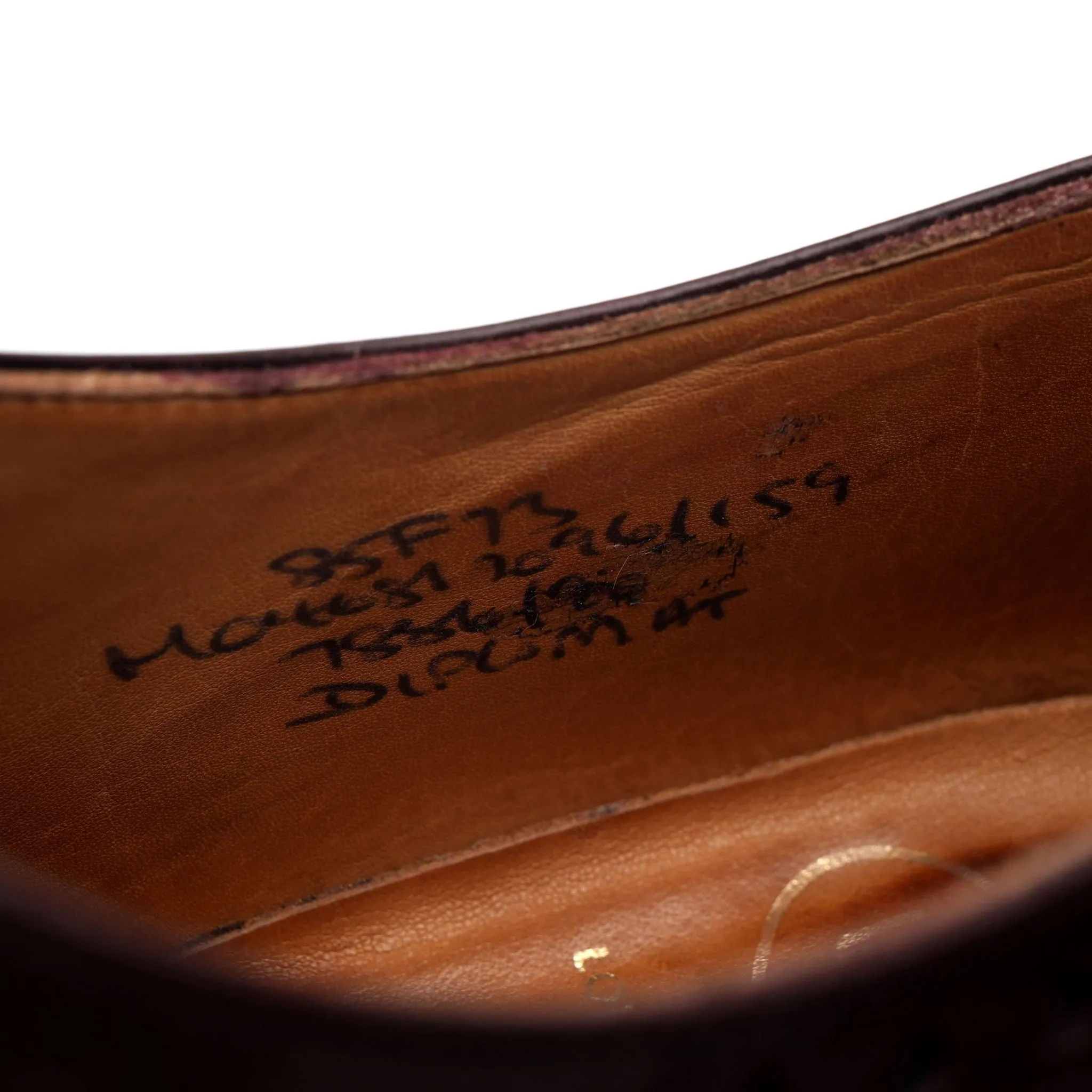 'Diplomat' Burgundy Leather Oxford Brogues UK 8.5 F
