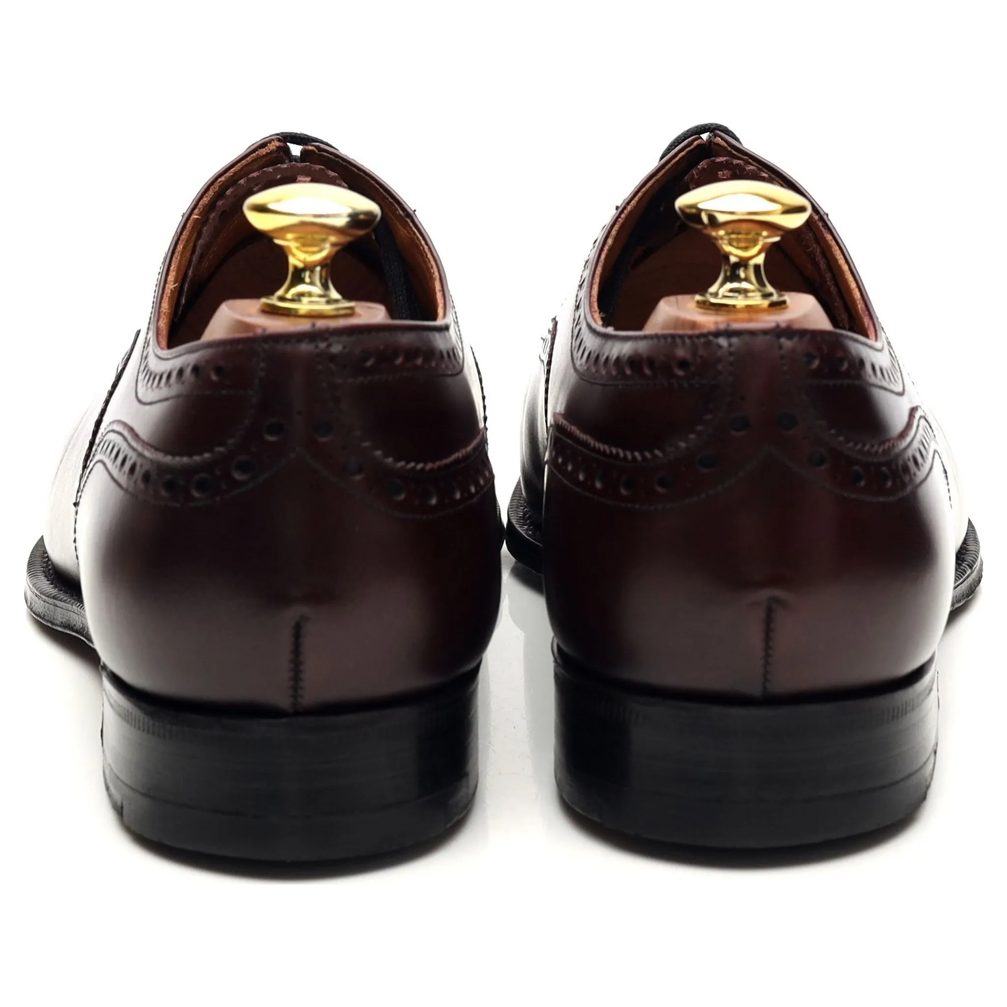'Diplomat' Burgundy Leather Oxford Brogues UK 8.5 F