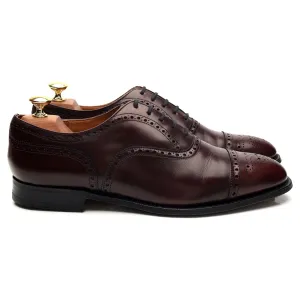 'Diplomat' Burgundy Leather Oxford Brogues UK 8.5 F