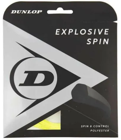 Dunlop Explosive Spin Tennis String Set of 17g Yellow 1.25mm