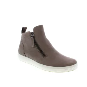 ECCO Soft 7 Zipped Ankle Boots - Warm Grey