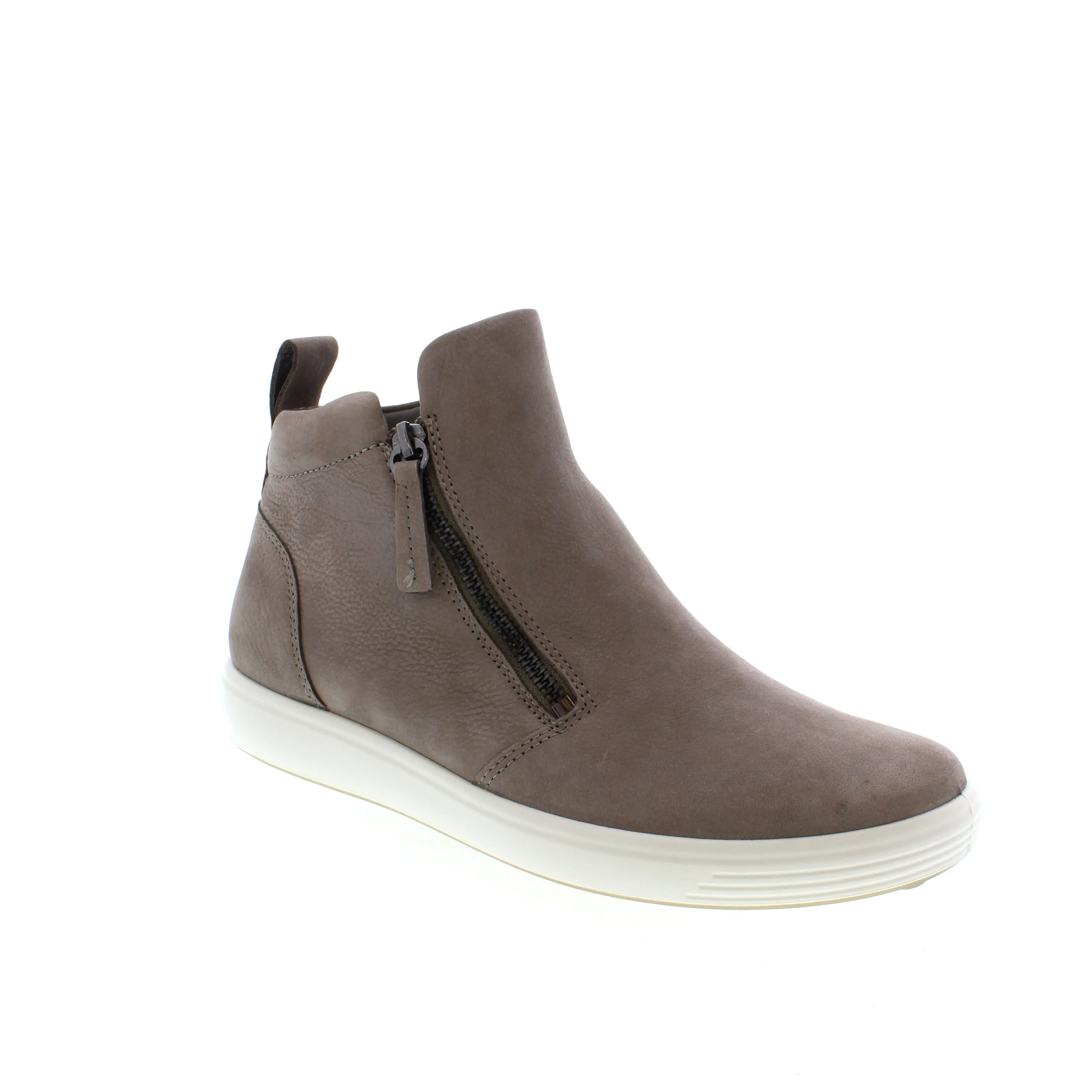 ECCO Soft 7 Zipped Ankle Boots - Warm Grey