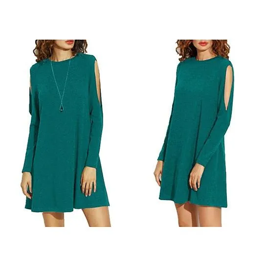 Elegant Tunic Dress With Slivered Sleeves