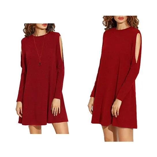Elegant Tunic Dress With Slivered Sleeves