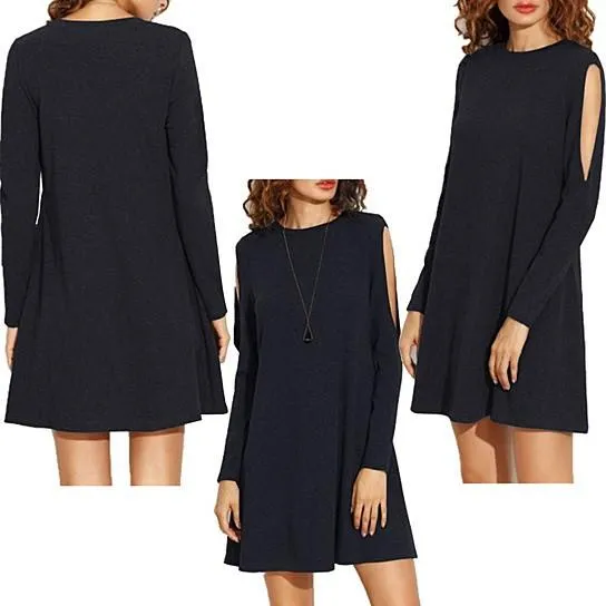 Elegant Tunic Dress With Slivered Sleeves