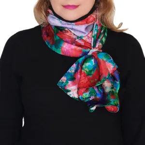 Enchanted Garden, 63x16-inch Long Italian Silk Scarf