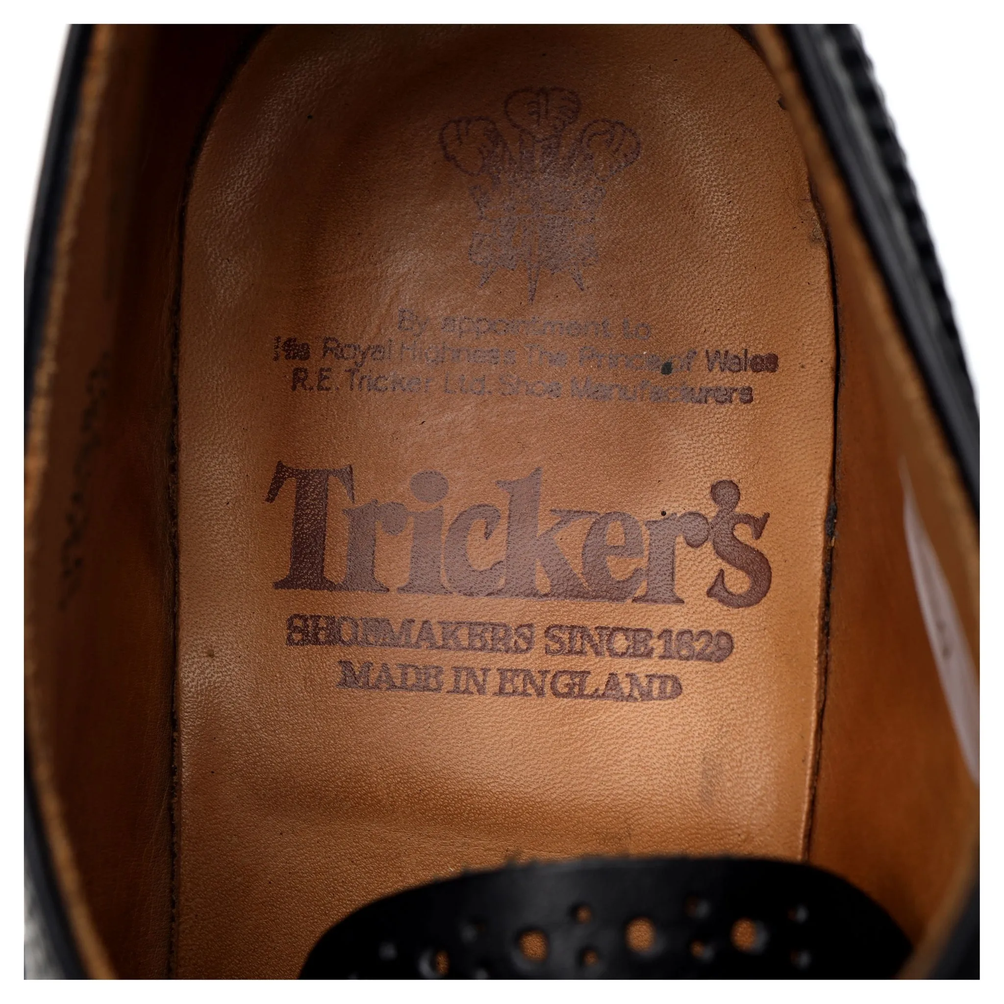 'Epsom' Black Leather Oxford Brogues UK 6