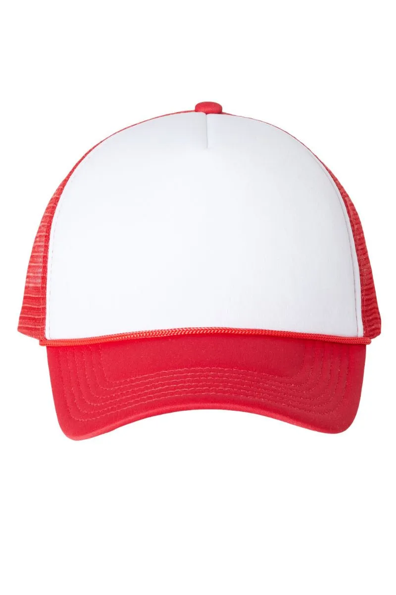 Faux Patch Lake Babe Transfer Foam Mesh Back Trucker Cap