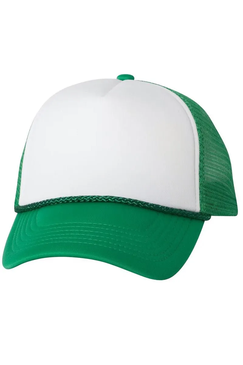 Faux Patch Lake Babe Transfer Foam Mesh Back Trucker Cap