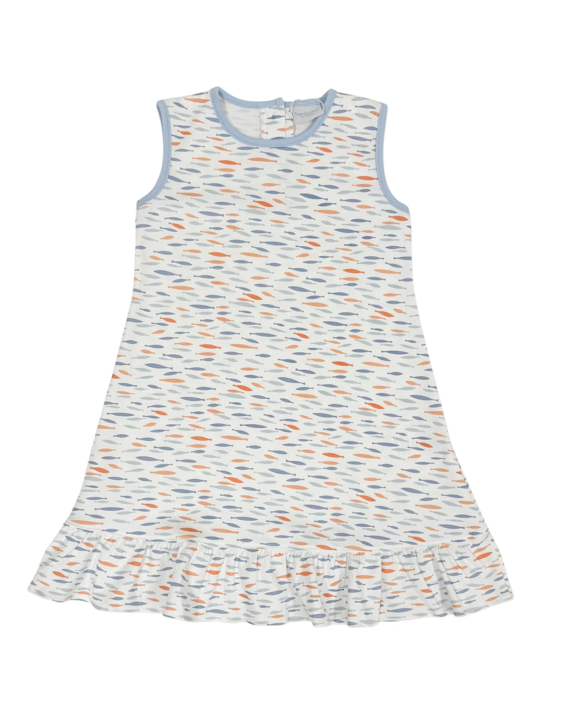 Fish Print Fit N Flare Dress
