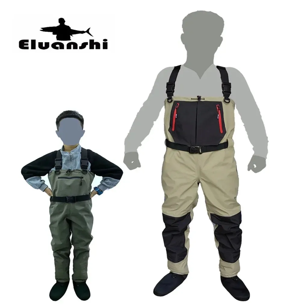 fishing Children adults waders neoprene foot Quick-dry Waterproof breathable