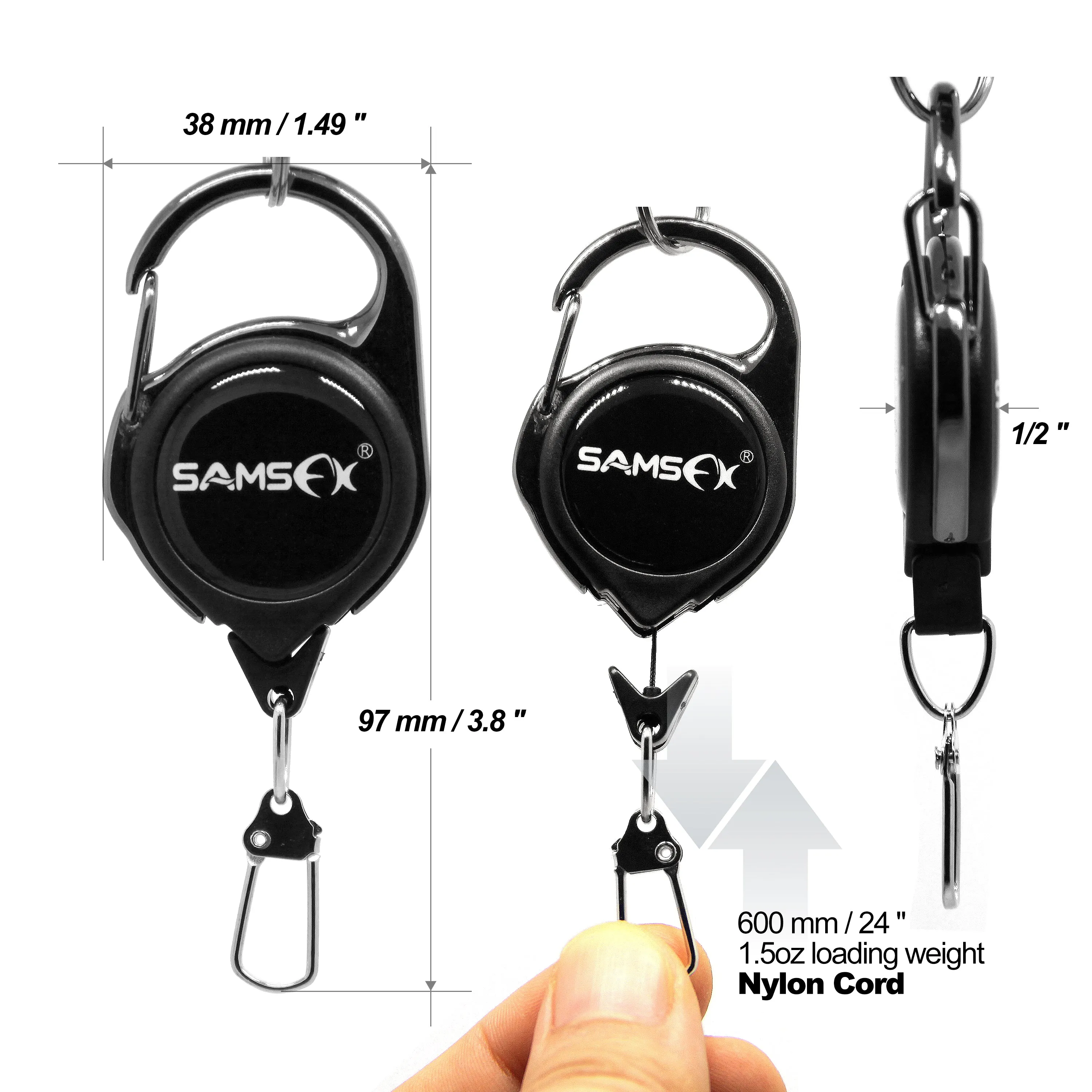 Fly Fishing Zinger Retractors for Gear Tools Holder 3PCS