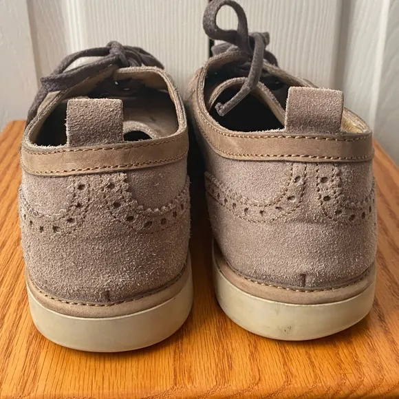 FLY LONDON Tan/Taupe Suede Wingtip Brogues Derby Shoes SZ 43 (10US)