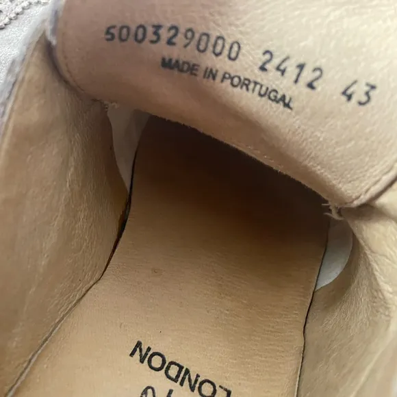 FLY LONDON Tan/Taupe Suede Wingtip Brogues Derby Shoes SZ 43 (10US)