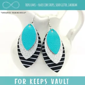 For Keeps Triple Leaves Earrings