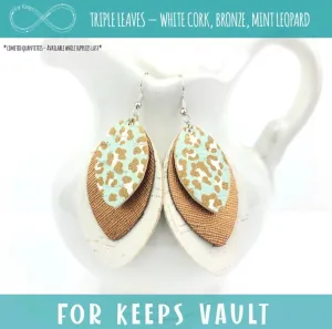For Keeps Triple Leaves Earrings