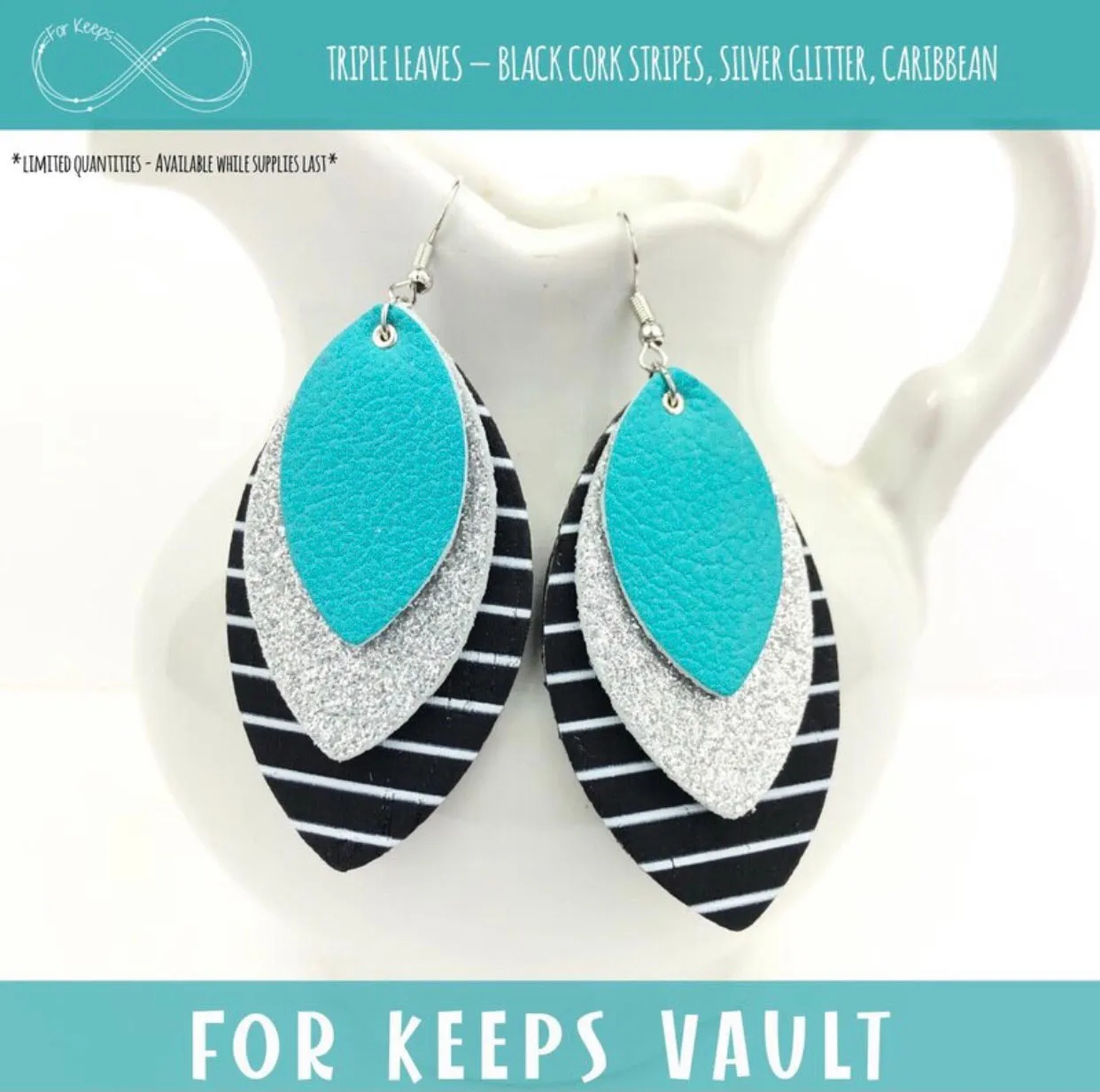 For Keeps Triple Leaves Earrings