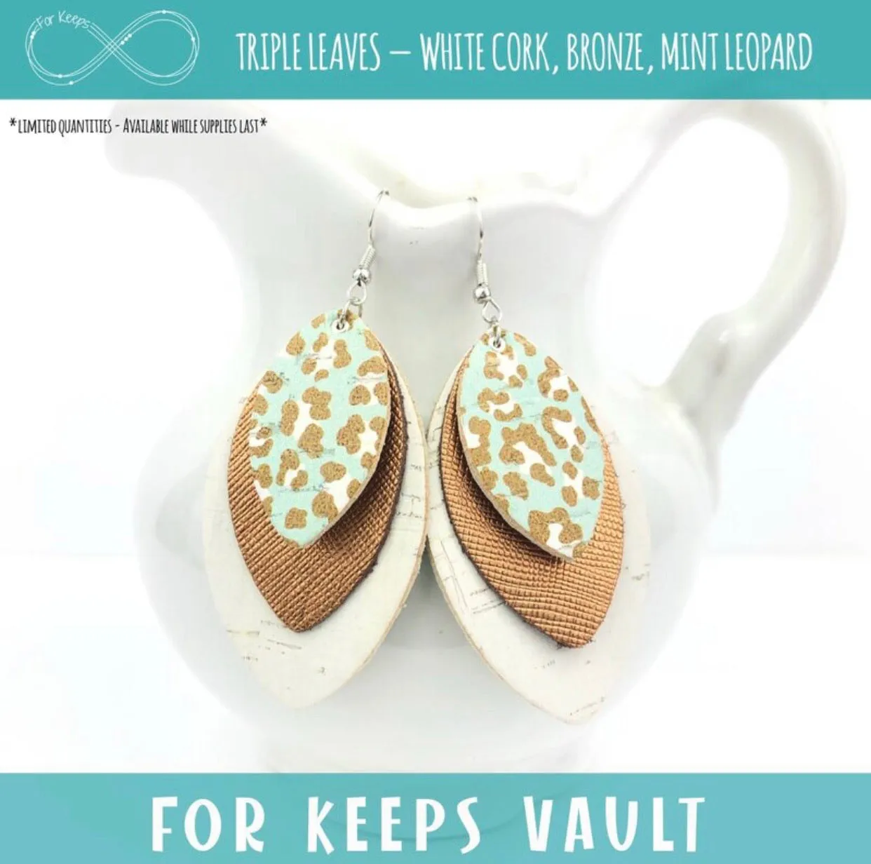 For Keeps Triple Leaves Earrings