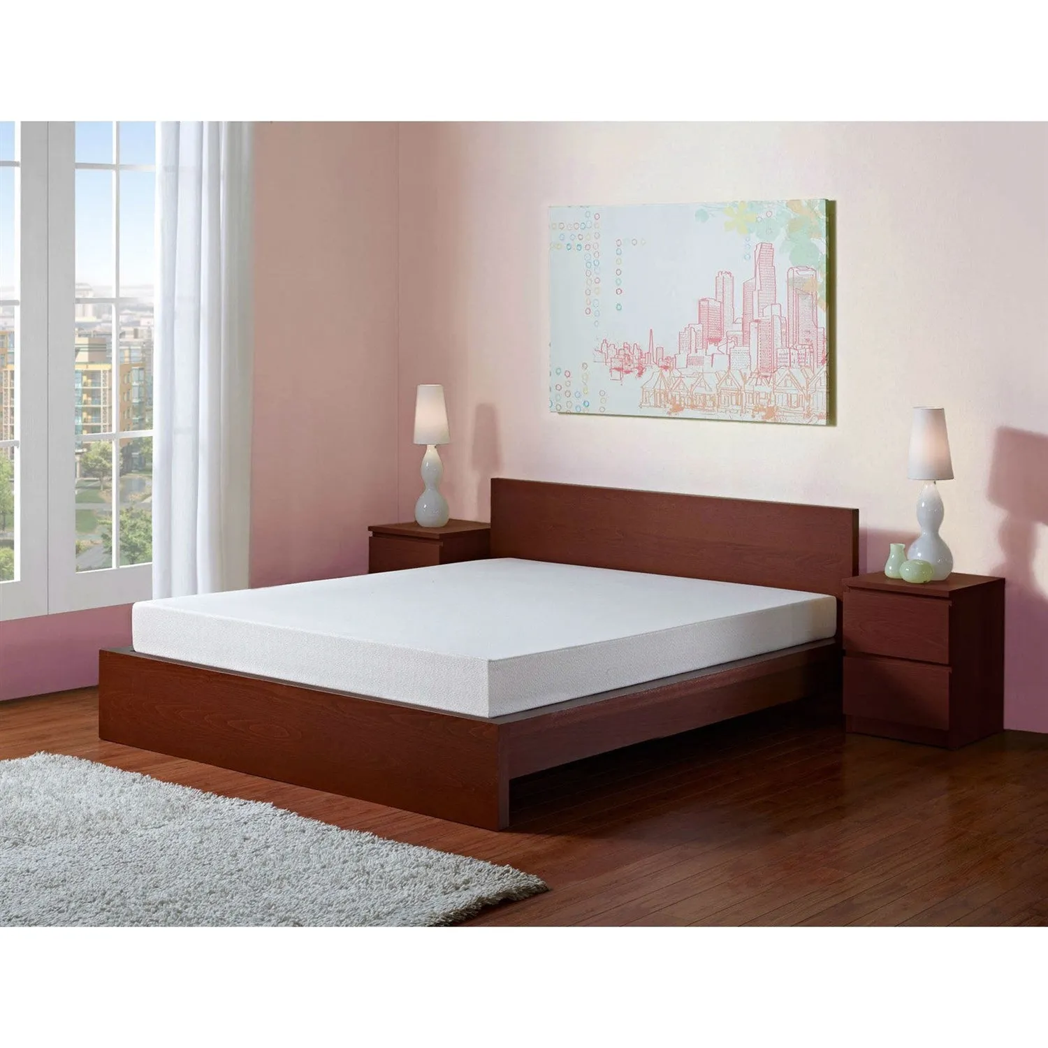 Full size 6-inch Memory Foam Mattress with Soft Knit Fabric Cover