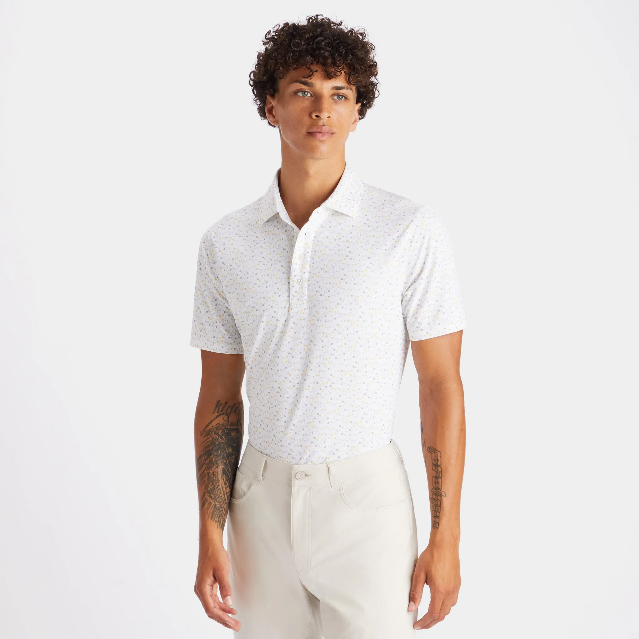 G/Fore Aye Papi Tech Pique Tailored Fit Polo
