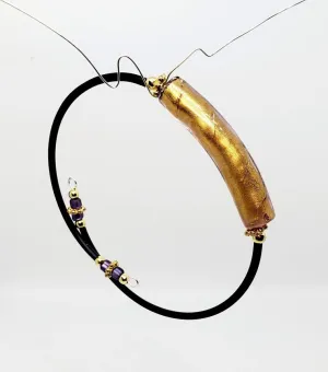 Gold Foil Tube Bangle