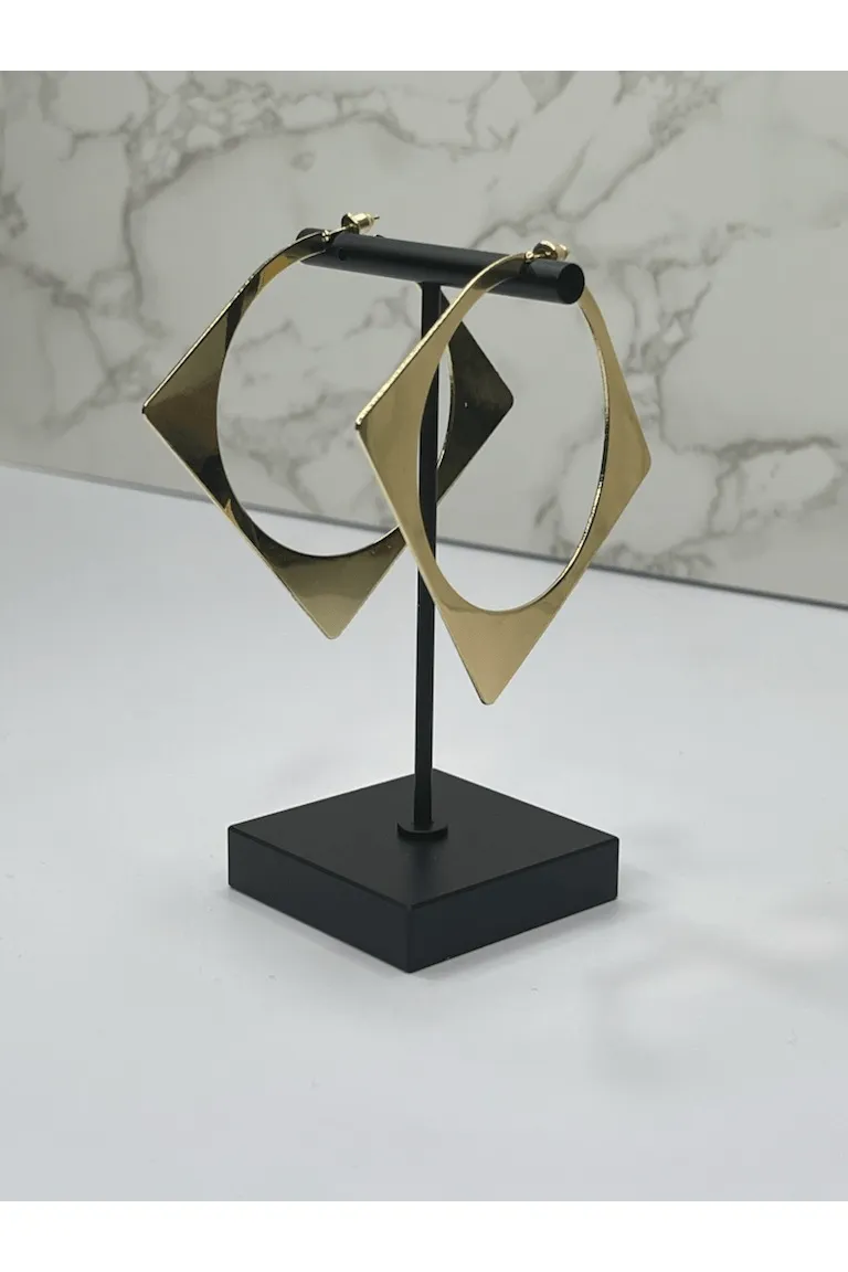 Gold Geometric Hoop Earrings