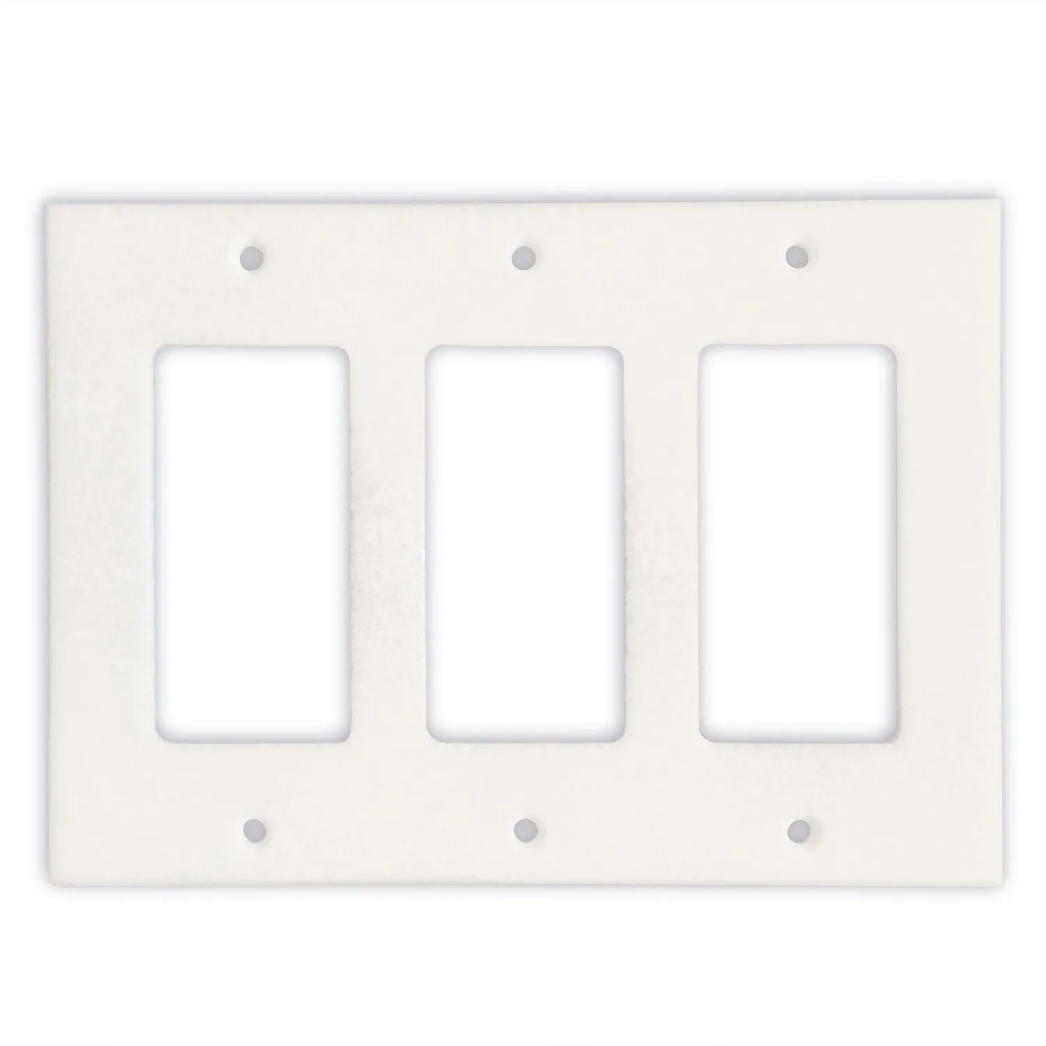 Greek Thassos White Marble Switch Plate Cover, Polished-3 ROCKER