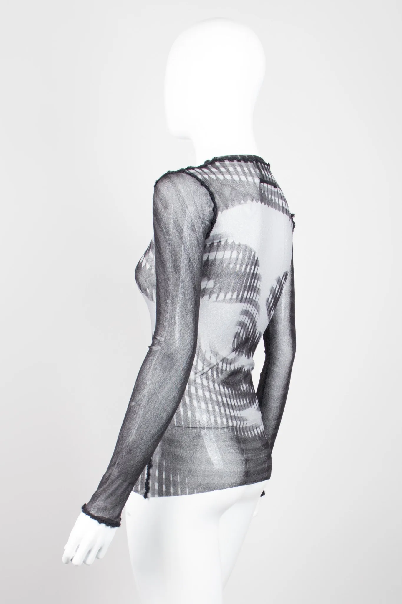 Greta Garbo Illusion Mesh T-Shirt