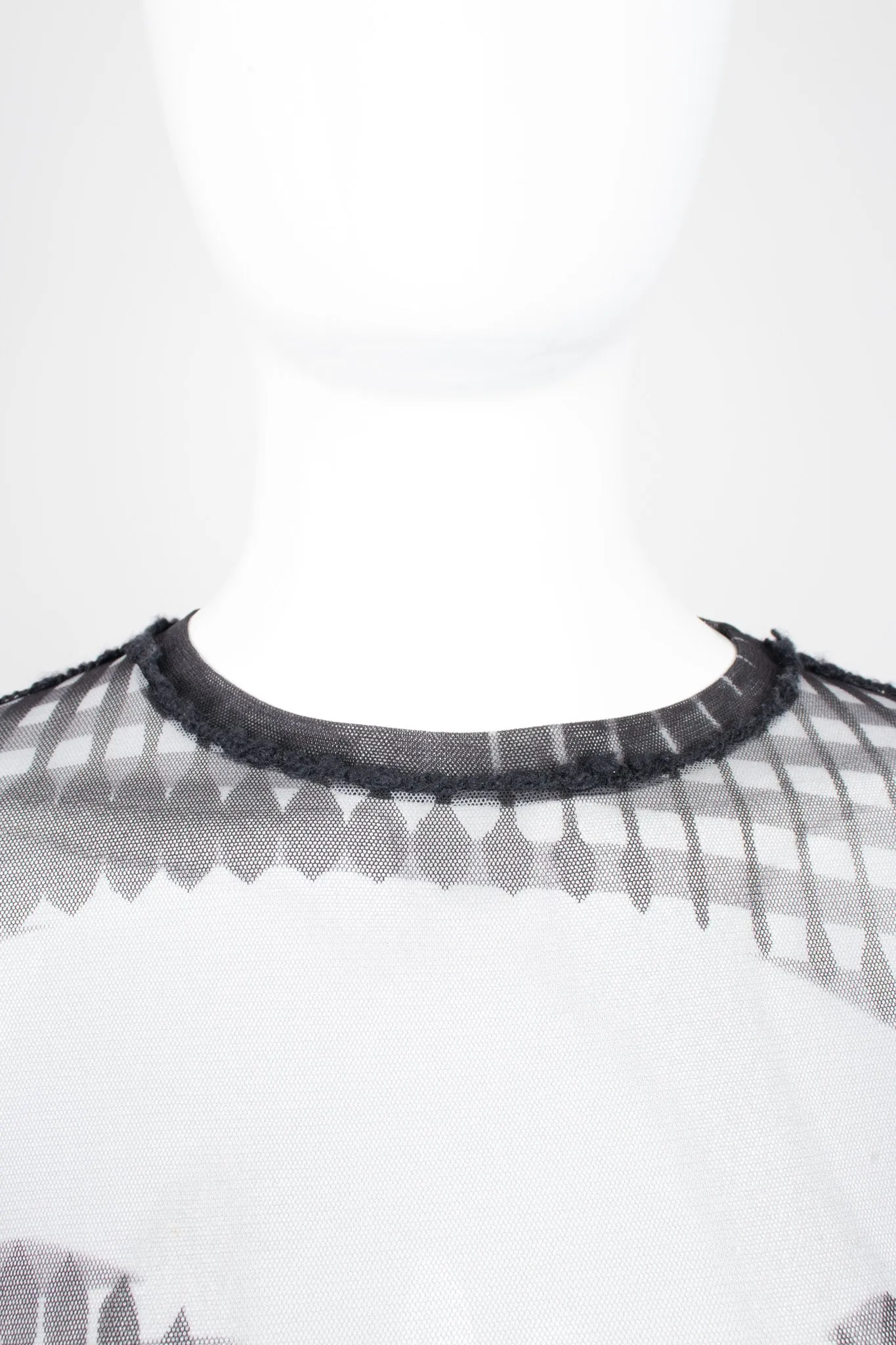 Greta Garbo Illusion Mesh T-Shirt
