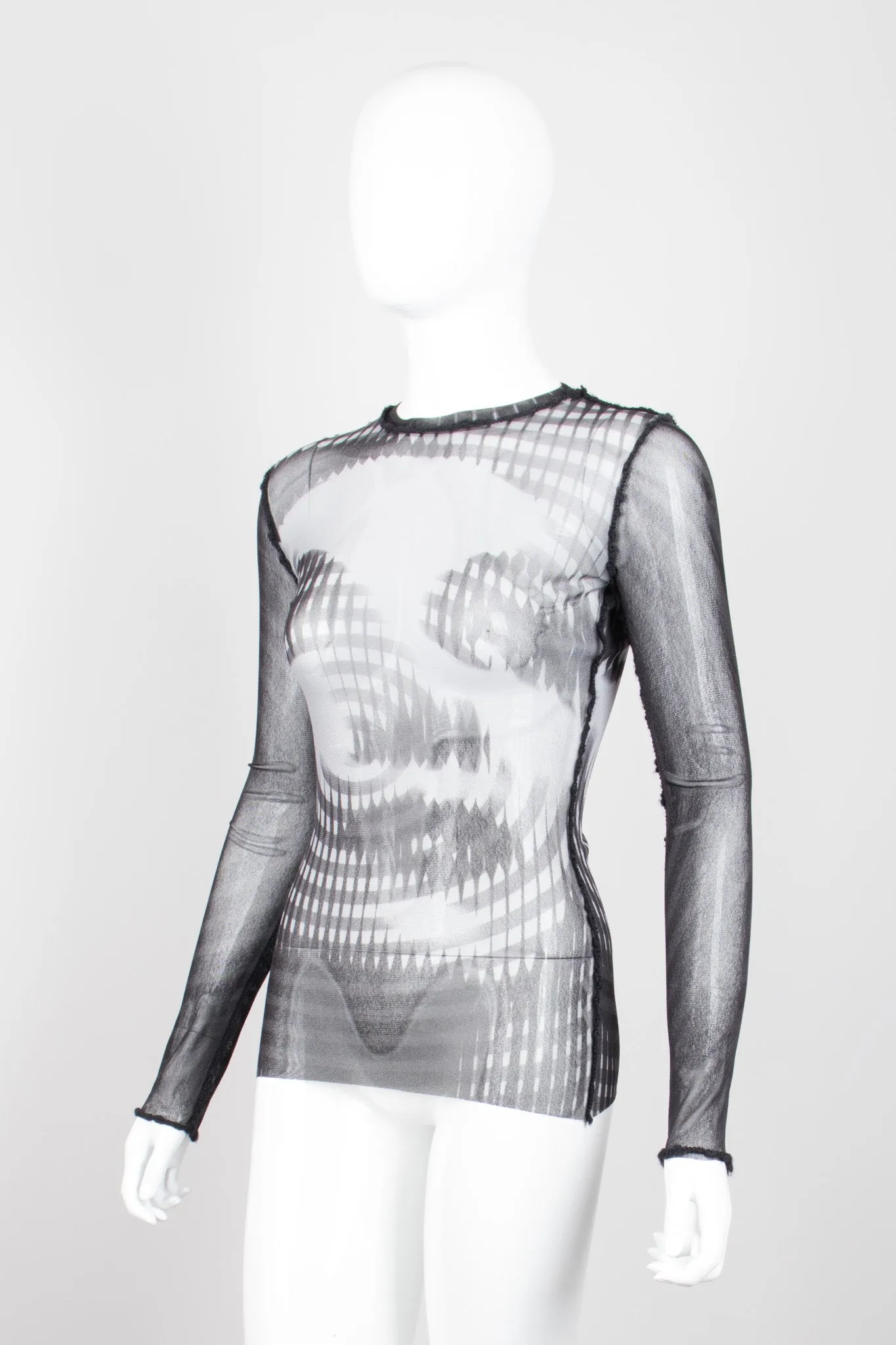 Greta Garbo Illusion Mesh T-Shirt
