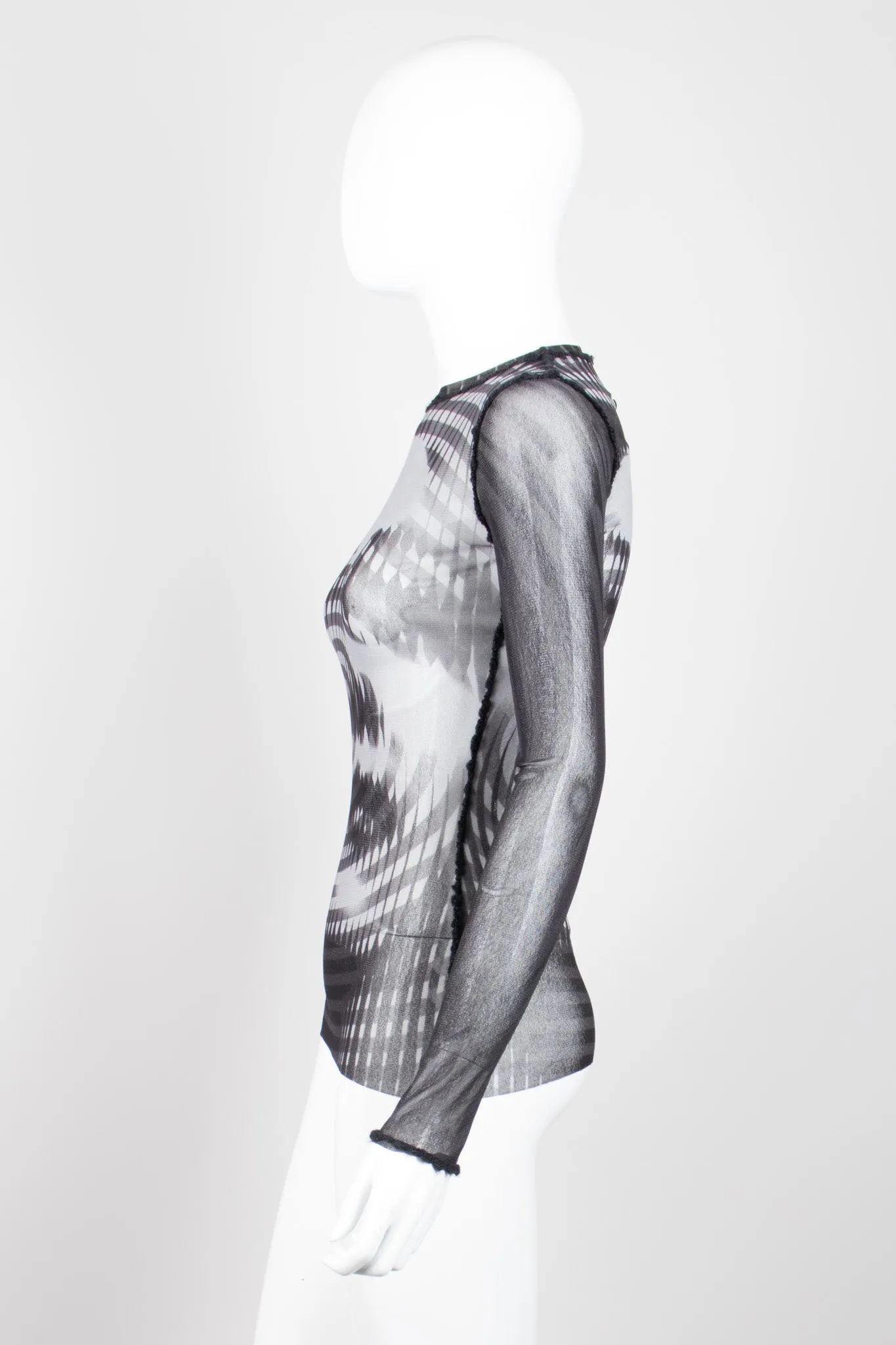 Greta Garbo Illusion Mesh T-Shirt
