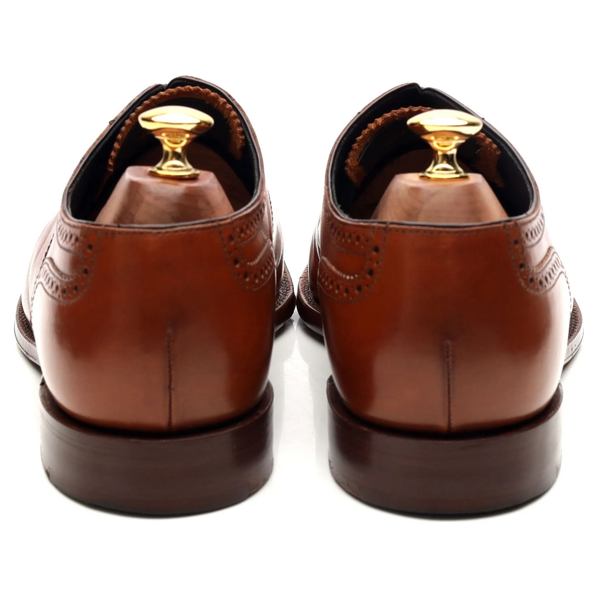 'Hampstead' Tan Brown Leather Oxford Brogues UK 9.5 G