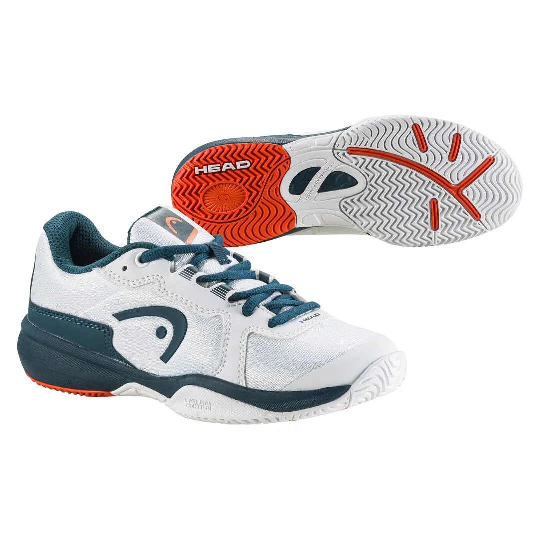 Head Sprint 3.5 Junior Tennis Shoe (White/Blue/Orange)