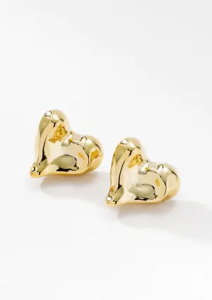 Heart Of Gold Studs