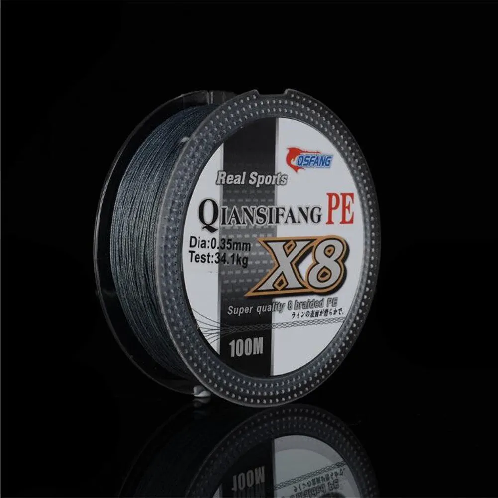 High Strength 8 Braid 100M 0.6#-10# PE High Tension Anti-bite Fishing Line8O2M