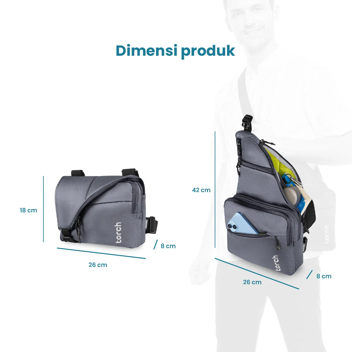 Hijaz Tas Selempang Umroh Torch 4L