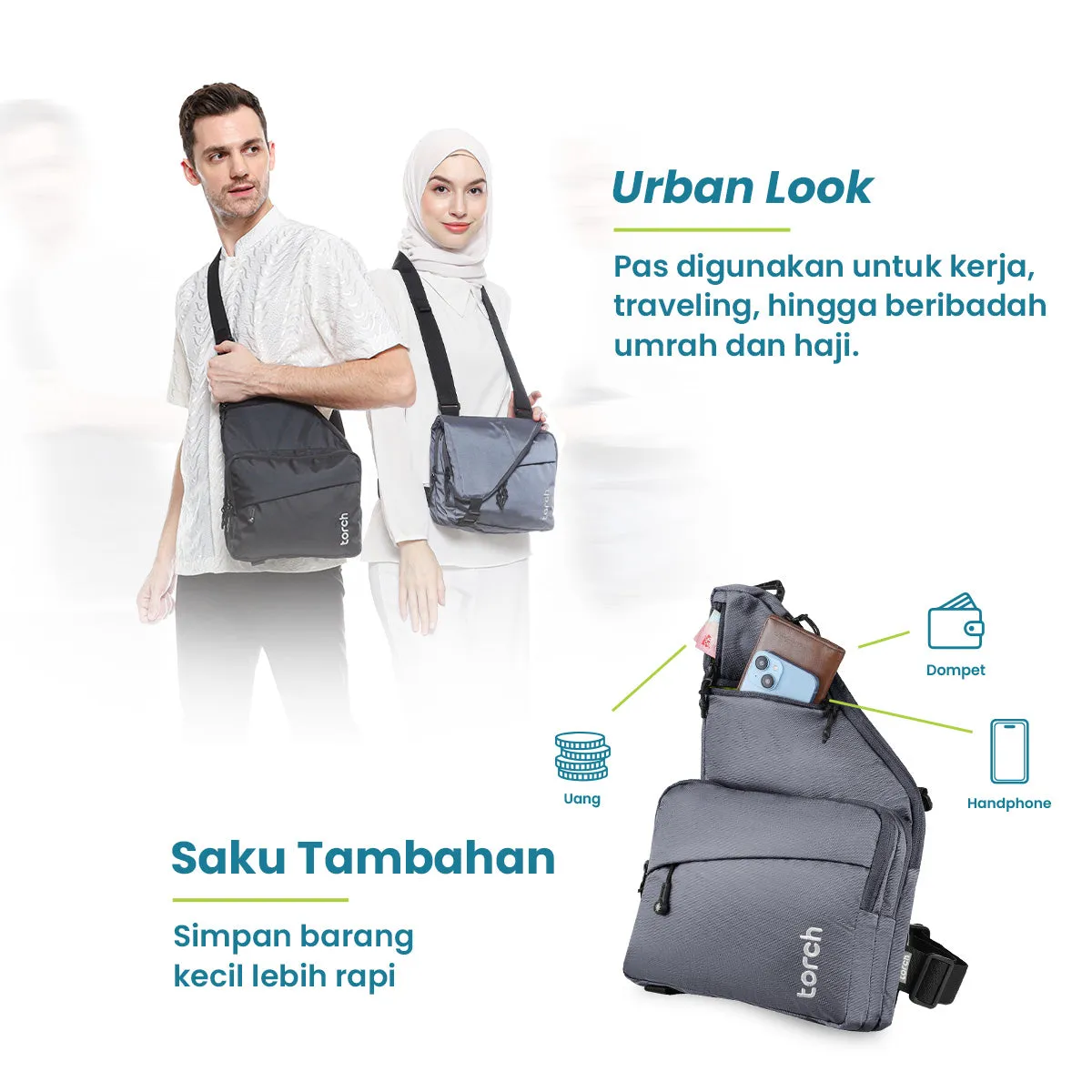 Hijaz Tas Selempang Umroh Torch 4L