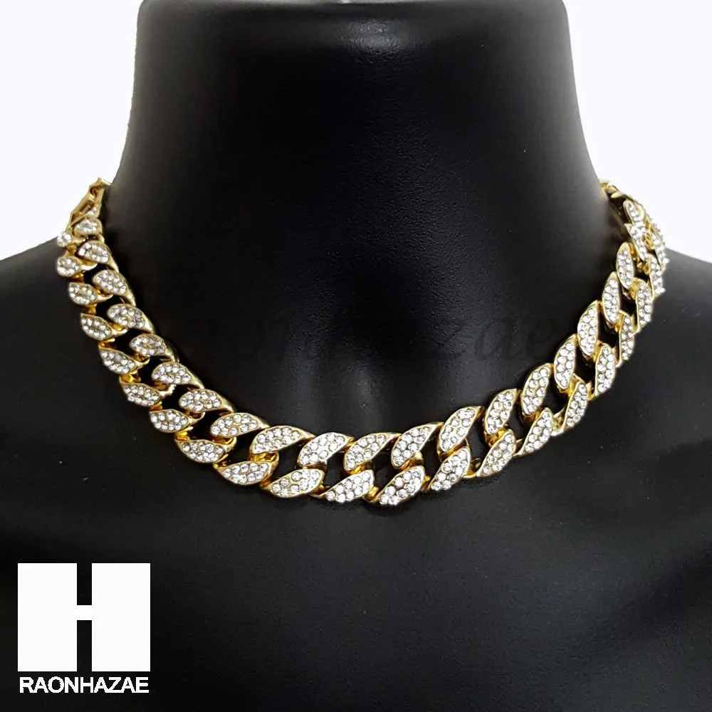 Hip Hop Jesus Pendant 16" Choker 18" Tennis 30" Cuban Chain 22