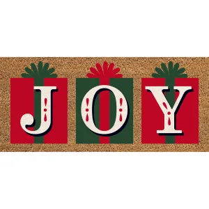 Holiday Joy Gifts Flocked Coir Sassafras Switch Mat,2rmc1388s