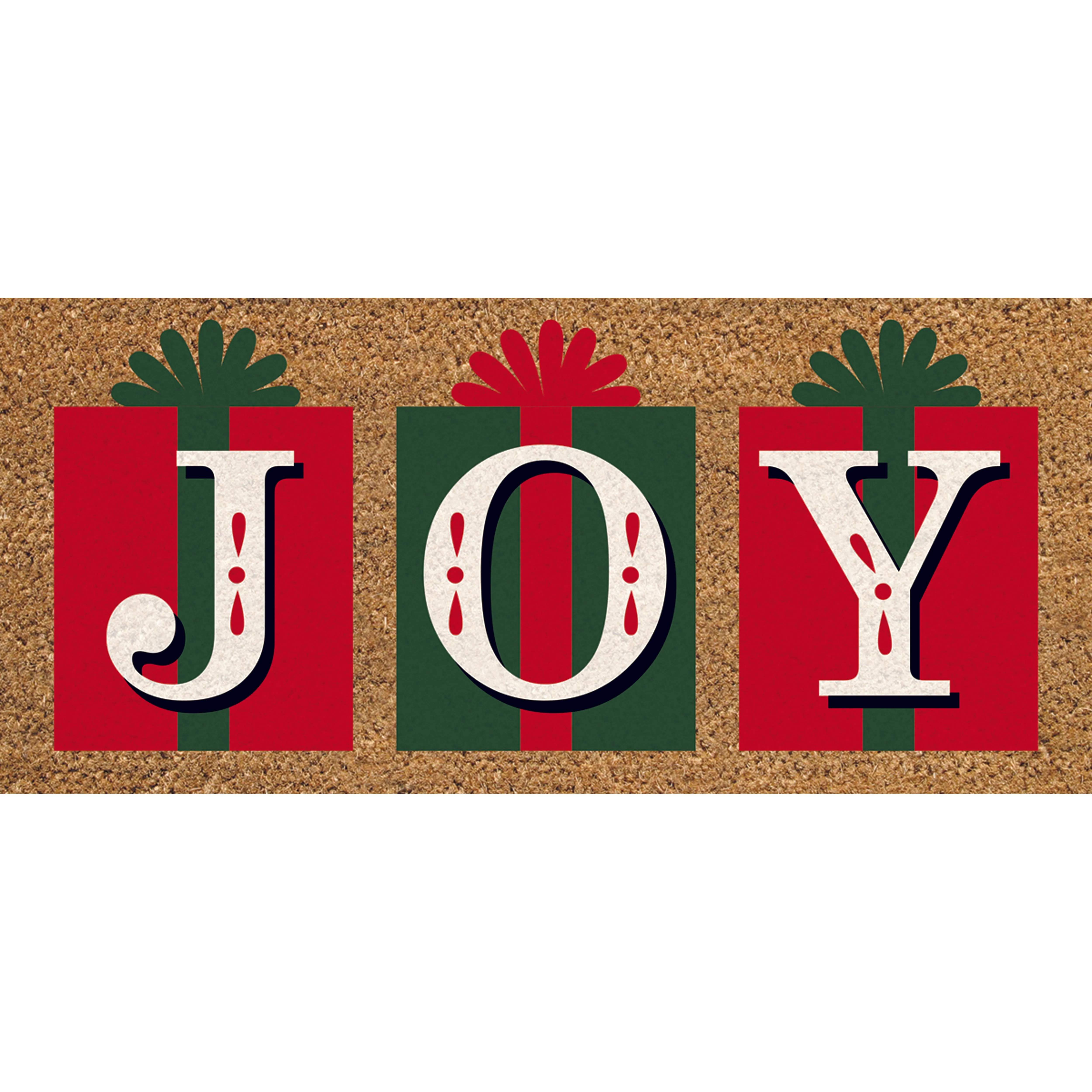 Holiday Joy Gifts Flocked Coir Sassafras Switch Mat,2rmc1388s