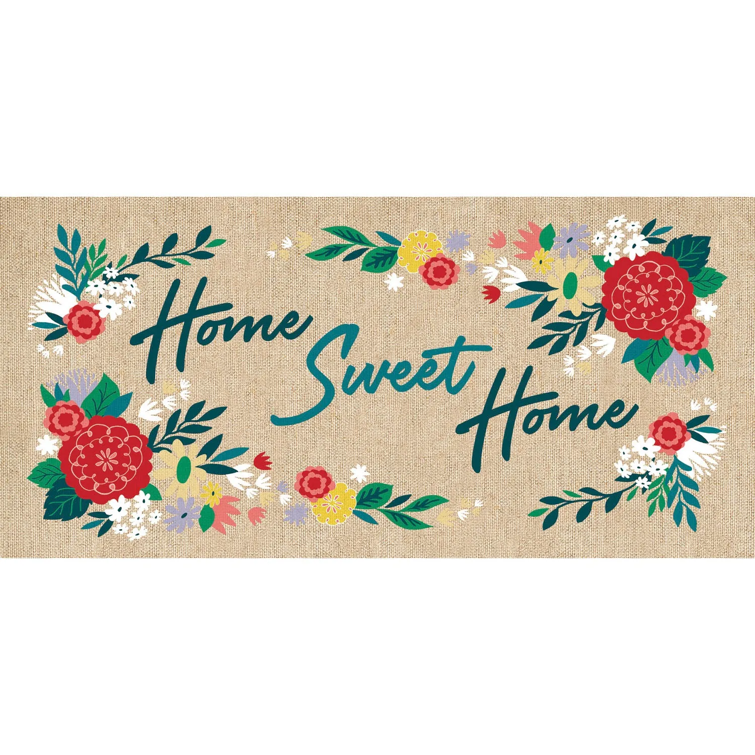 Home Sweet Home Burlap Sassafras Switch Mat