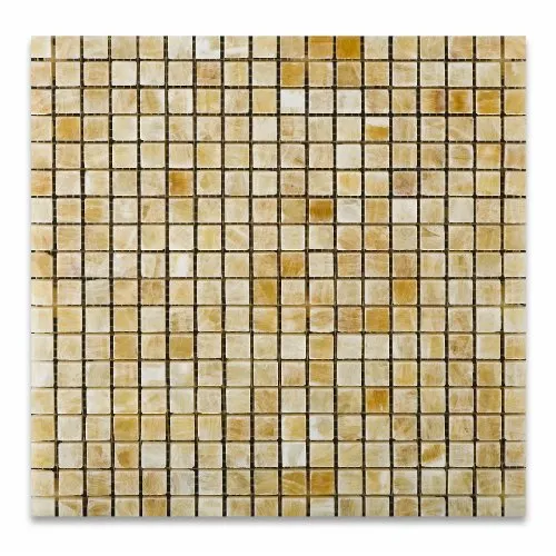 Honey Onyx 5/8" X 5/8" Polished Mosaic Tile (Box of 5 sq. ft.)
