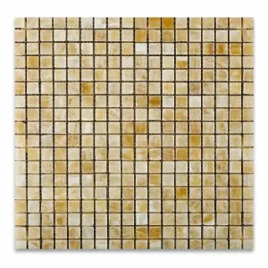Honey Onyx 5/8" X 5/8" Polished Mosaic Tile (Box of 5 sq. ft.)