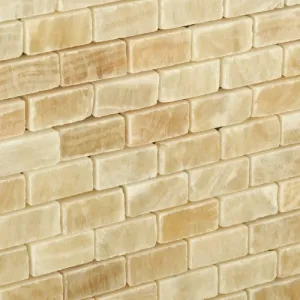 Honey Onyx Polished Baby Brick Premium Mosaic Tile - Lot of 50 sq. ft.