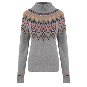 Indu Eco Mock Neck Sweater - Monsoon Grey
