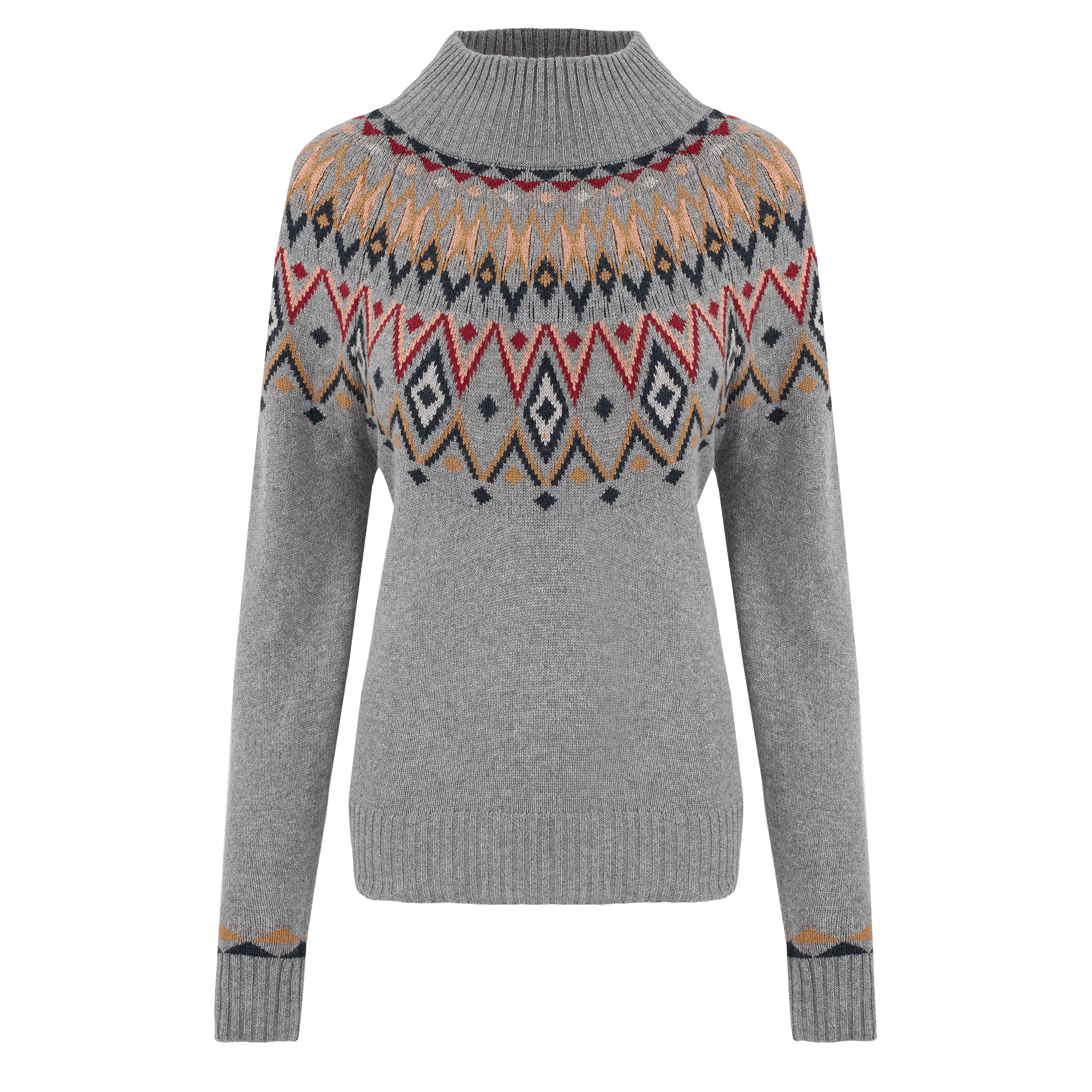 Indu Eco Mock Neck Sweater - Monsoon Grey