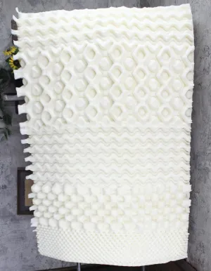 Isotonic 5 Zone 3" Memory Convoluted Visco Foam Mattress Topper Off-white Twin