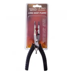 Jarvis Walker 6 Inch Long Bent Nose Stainless Steel Fishing Pliers with Sheath