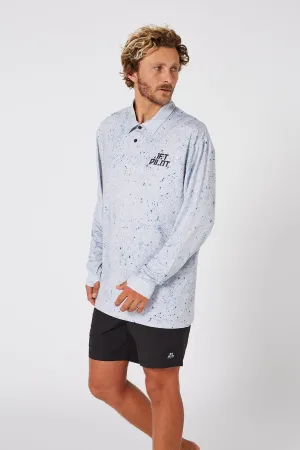 Jetpilot Venture LS Fishing Mens Polo - Grey